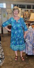 Load image into Gallery viewer, REBECCA MIDI DRESS - SEA WATER