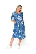 Load image into Gallery viewer, YVONNE MIDI DRESS - INDIGO