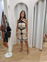 Load image into Gallery viewer, PALM CANYON MINI DRESS BLACK/CREAM