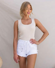 Load image into Gallery viewer, COUNTRY DENIM JOGGER SHORTS - WHITE