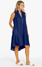 Load image into Gallery viewer, LIBBY LINEN DRESS - NAVY
