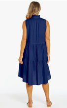 Load image into Gallery viewer, LIBBY LINEN DRESS - NAVY