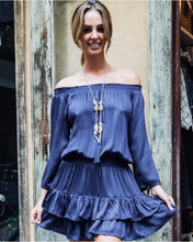 Load image into Gallery viewer, MARISSA NAVY RARA DRESS - COCONINYA