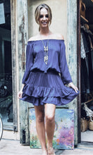 Load image into Gallery viewer, MARISSA NAVY RARA DRESS - COCONINYA