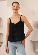 Load image into Gallery viewer, SKYE BLACK CAMI TOP