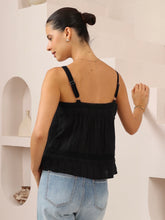 Load image into Gallery viewer, SKYE BLACK CAMI TOP