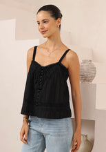 Load image into Gallery viewer, SKYE BLACK CAMI TOP