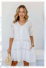 Load image into Gallery viewer, JOLIE LACE DRESS - WHITE