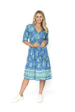 Load image into Gallery viewer, REBECCA MIDI DRESS - SEA WATER
