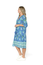 Load image into Gallery viewer, REBECCA MIDI DRESS - SEA WATER