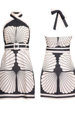 Load image into Gallery viewer, PALM CANYON MINI DRESS BLACK/CREAM