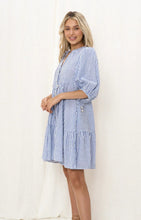 Load image into Gallery viewer, CARLY DRESS - BLUE STRIPE