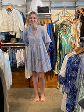 Load image into Gallery viewer, CARLY DRESS - BLUE STRIPE