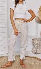 Load image into Gallery viewer, LITTLE LIES LUXE LINEN PANTS - BIEGE
