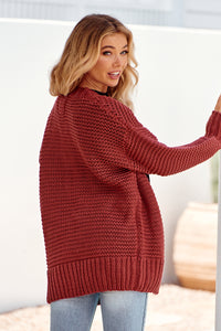 JAASE BARRENJOEY KNIT CARDIGAN - RUST