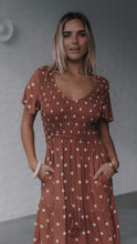 Load image into Gallery viewer, JULIA POLKA DOT MIDI DRESS