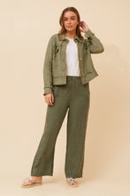 Load image into Gallery viewer, SASKIA ITALIAN LINEN JACKET - KHAKI
