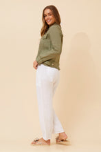 Load image into Gallery viewer, SASKIA ITALIAN LINEN JACKET - KHAKI