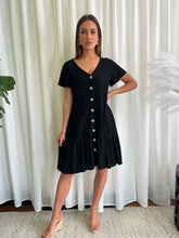 Load image into Gallery viewer, KYLIE LINEN DRESS - BLACK