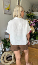 Load image into Gallery viewer, BRONTË WHITE LINEN SHIRT - LITTLE LIES
