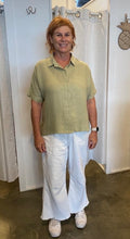 Load image into Gallery viewer, BRONTË KHAKI LINEN SHIRT - LITTLE LIES