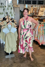 Load image into Gallery viewer, OASIS FLORAL HALTER DRESS