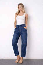 Load image into Gallery viewer, HARPER BARREL LEG JEANS - DARK DENIM