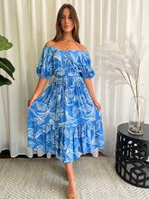 Load image into Gallery viewer, BLOSSOM MIDI DRESS - BLUE