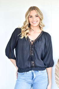 SUNSHINE COAST TOP - BLACK