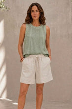 Load image into Gallery viewer, OAKLEY LINEN TOP - SAGE