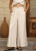 Load image into Gallery viewer, ALEXANDRIA TAILORED LINEN PANTS - BEIGE