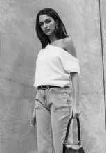 Load image into Gallery viewer, MARLO DROP SHOULDER KNIT TOP - NATURAL