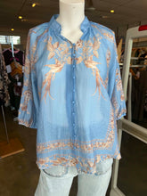 Load image into Gallery viewer, BIRDS OF PARADISE BLOUSE - BLUE