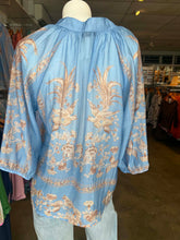 Load image into Gallery viewer, BIRDS OF PARADISE BLOUSE - BLUE