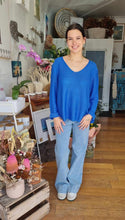 Load image into Gallery viewer, MAYA KNIT JUMPER - BLUE - SILVER WISHES