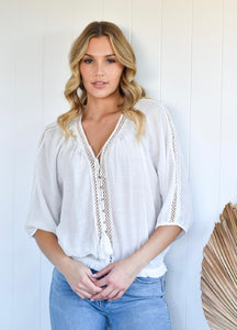 SUNSHINE COAST TOP - LIGHT BEIGE