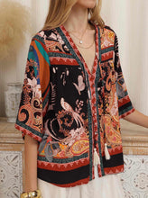 Load image into Gallery viewer, NOIR BLOOM BLOUSE