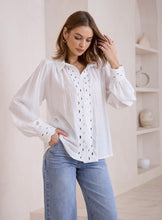 Load image into Gallery viewer, HARRIET BLOUSE - WHITE (generous sizing)