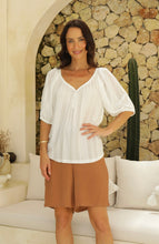 Load image into Gallery viewer, LUZIA WHITE COTTON TOP - CARBON THE LABEL