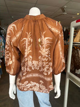 Load image into Gallery viewer, BIRDS OF PARADISE BLOUSE - BROWN