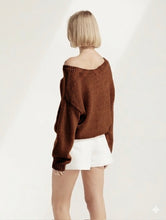 Load image into Gallery viewer, CLOUD DROP SHOULDER KNT JUMPER - BROWN