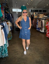 Load image into Gallery viewer, SABINE DENIM VEST DRESS - MID BLUE WASH