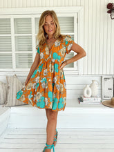 Load image into Gallery viewer, JAASE AQUA FIELDS TRACEY DRESS