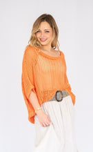 Load image into Gallery viewer, ABBI OPEN WEAVE KNIT JUMPER - TANGERINE