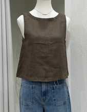 Load image into Gallery viewer, RUBY LINEN CAMI TOP - COFFEE