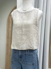Load image into Gallery viewer, RUBY LINEN CAMI TOP - NATURAL