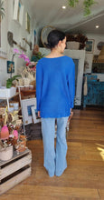 Load image into Gallery viewer, MAYA KNIT JUMPER - BLUE - SILVER WISHES