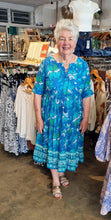 Load image into Gallery viewer, REBECCA MIDI DRESS - SEA WATER