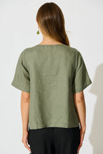 Load image into Gallery viewer, HARLOW LINEN TOP - KHAKI