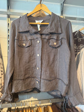 Load image into Gallery viewer, SASKIA ITALIAN LINEN JACKET - BROWN
